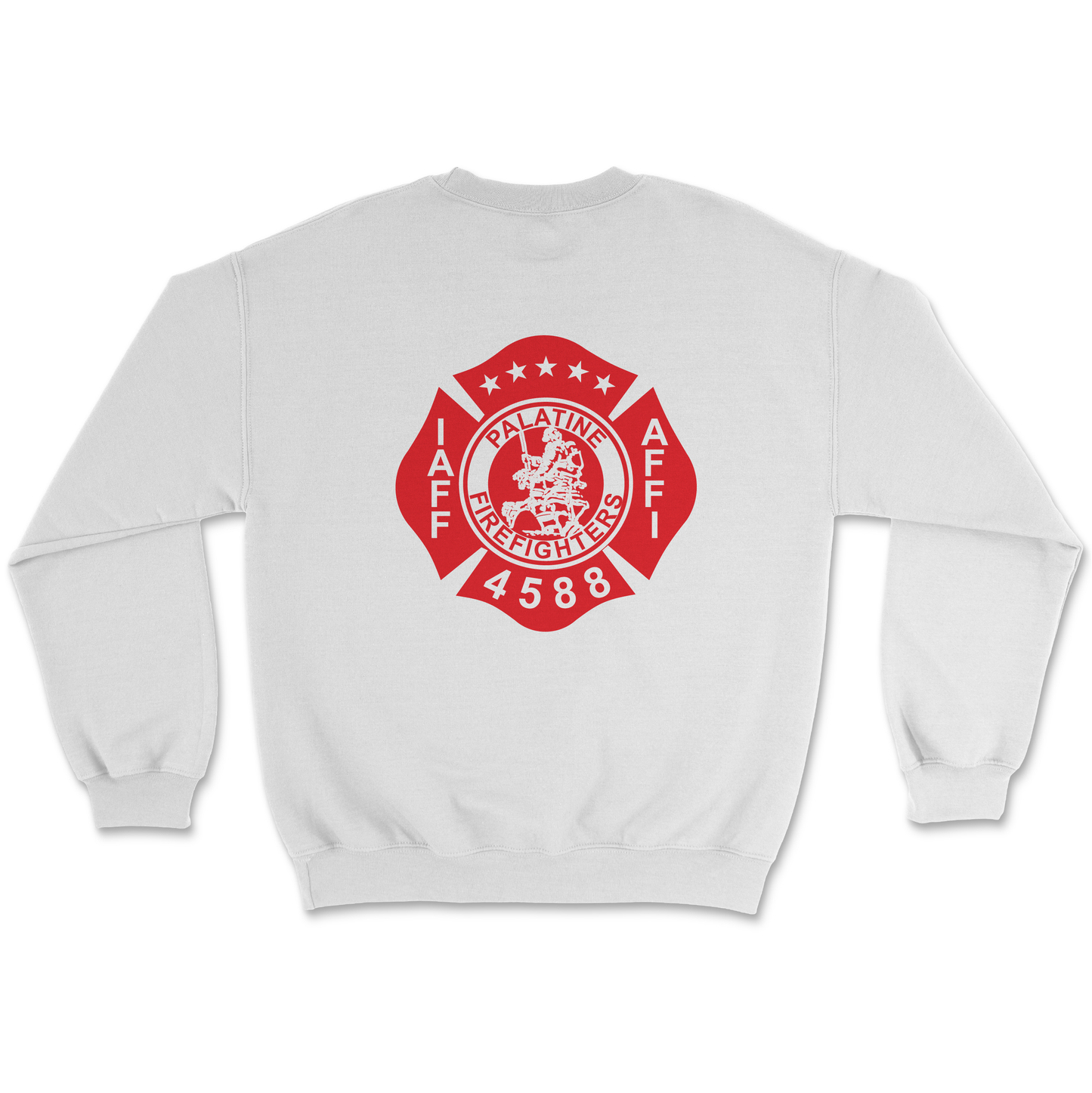 Palatine Firefighters Local 4588 Crewneck Sweatshirt Maltese Logo