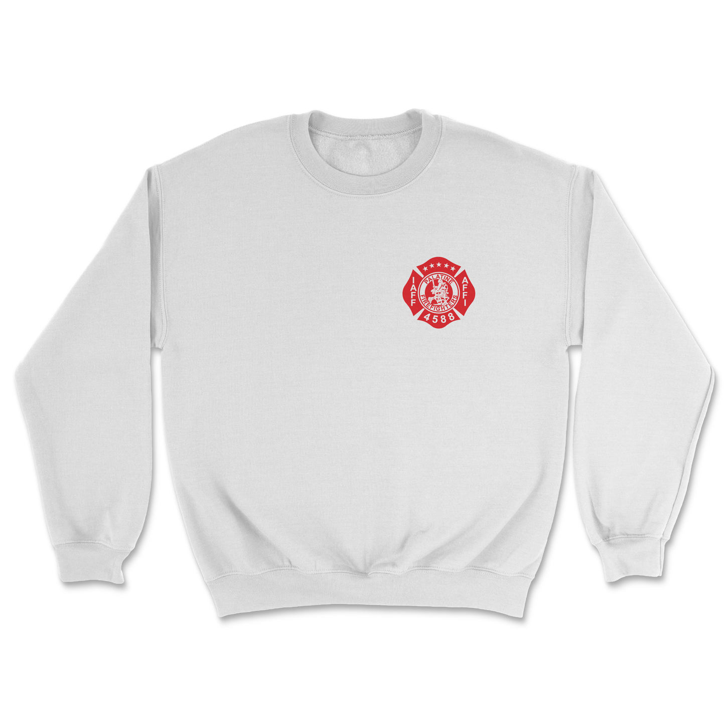 Palatine Firefighters Local 4588 Crewneck Sweatshirt Flag Logo