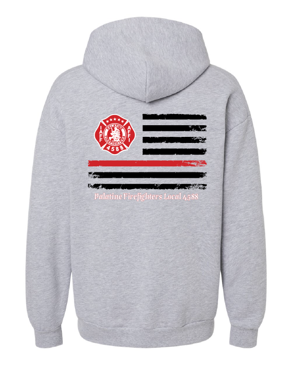 Palatine Firefighters Local 4588 Hooded Sweatshirt Flag Logo