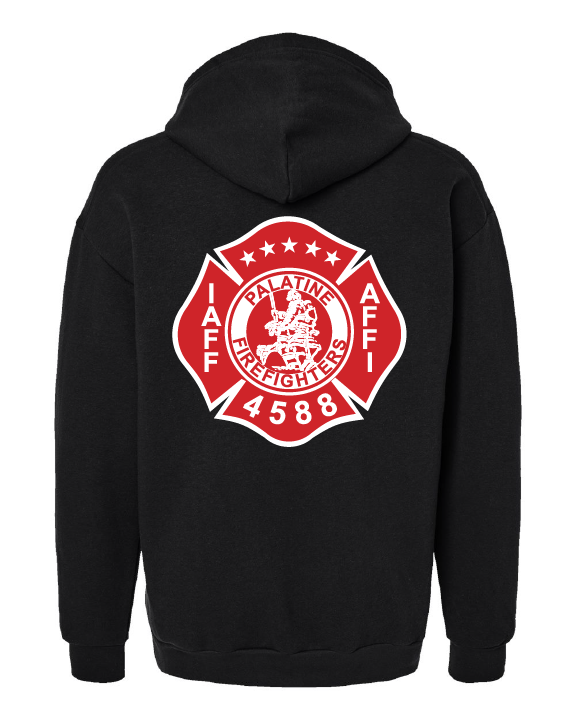 Palatine Firefighters Local 4588 Hooded Sweatshirt Maltese Logo