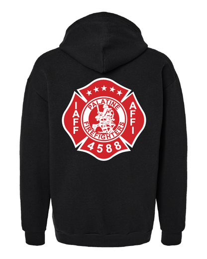 Palatine Firefighters Local 4588 Hooded Sweatshirt Maltese Logo