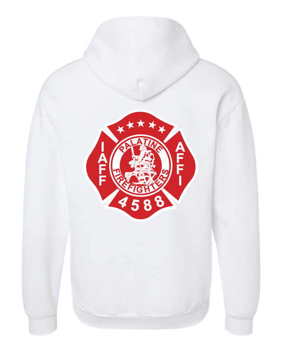 Palatine Firefighters Local 4588 Hooded Sweatshirt Maltese Logo